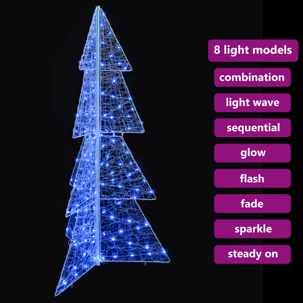 Christmas Tree with 160 LEDs Blue 150 cm Acrylic