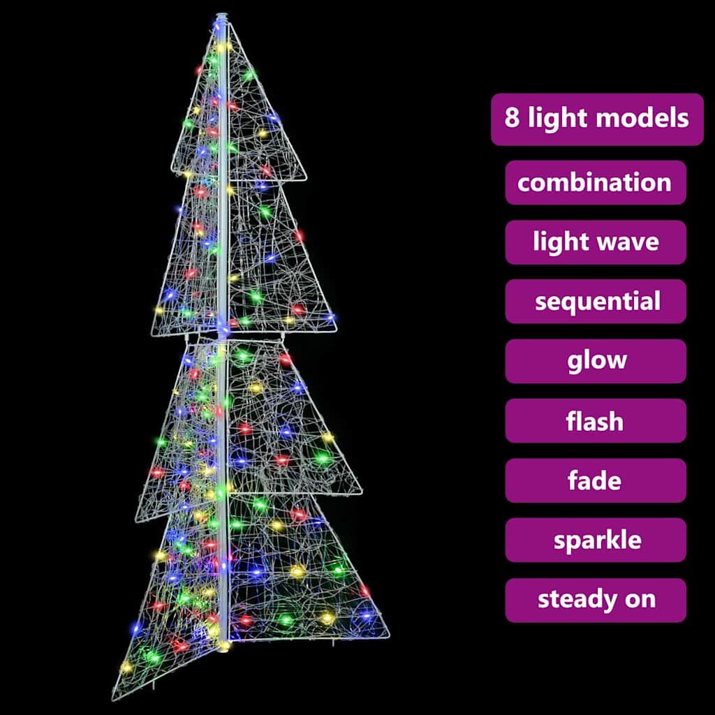 Christmas Tree with 160 LEDs Multicolour 150 cm Acrylic