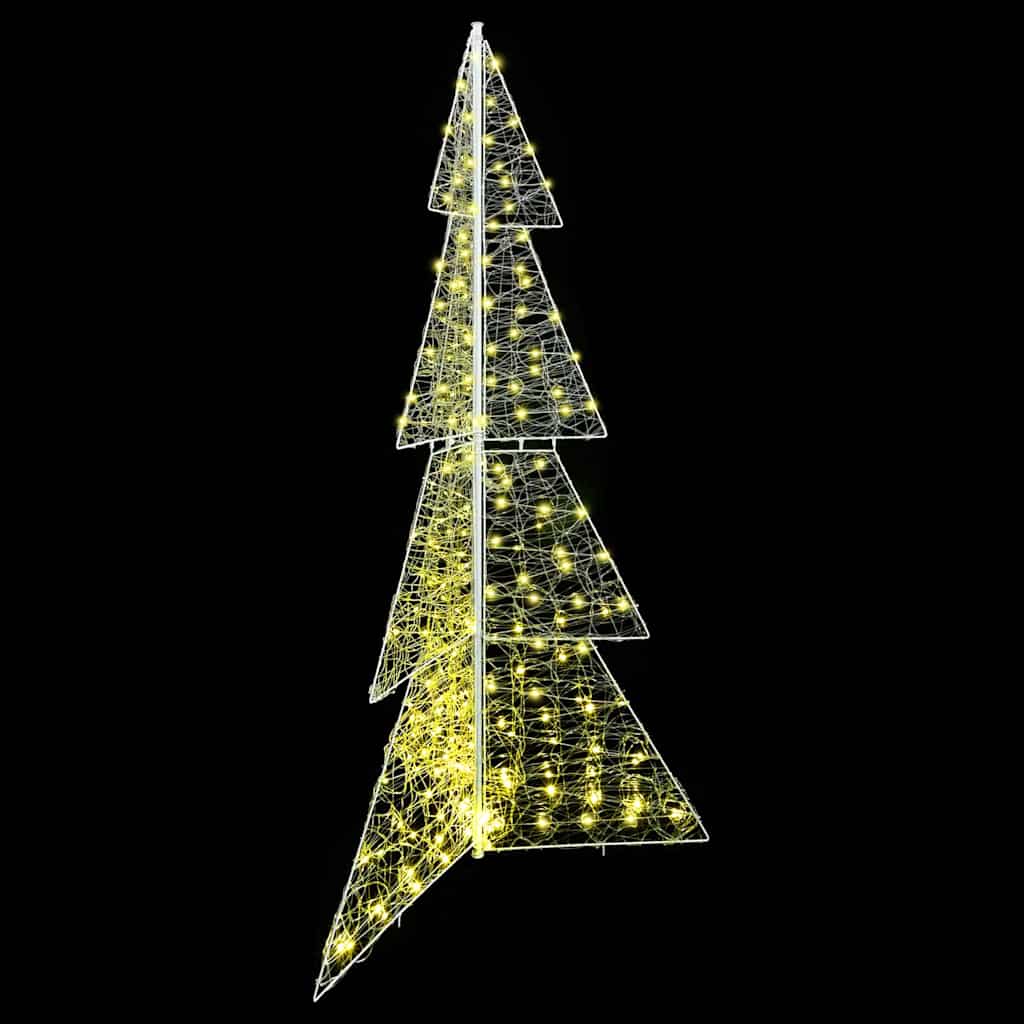 Christmas Tree with 240 LEDs Warm White 180 cm Acrylic