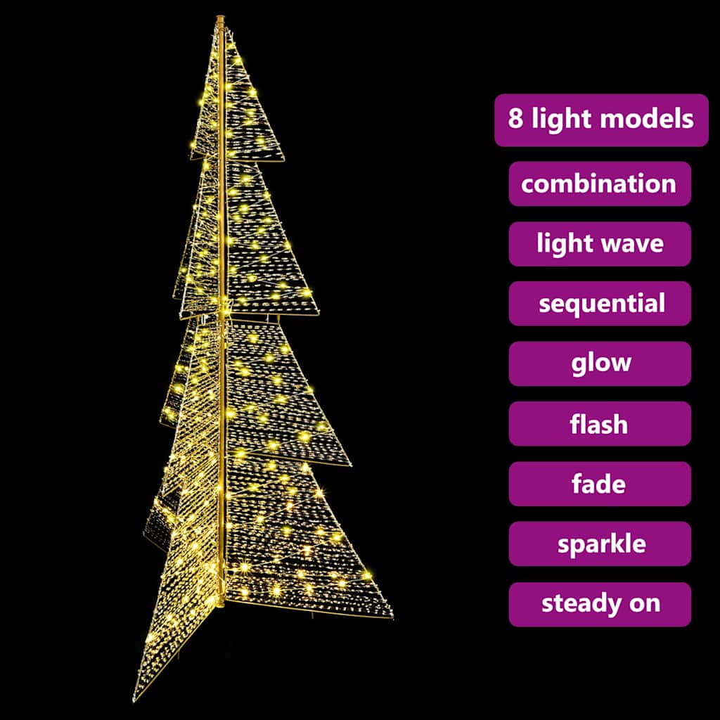 Christmas Tree with 240 LEDs Warm White 180 cm PET