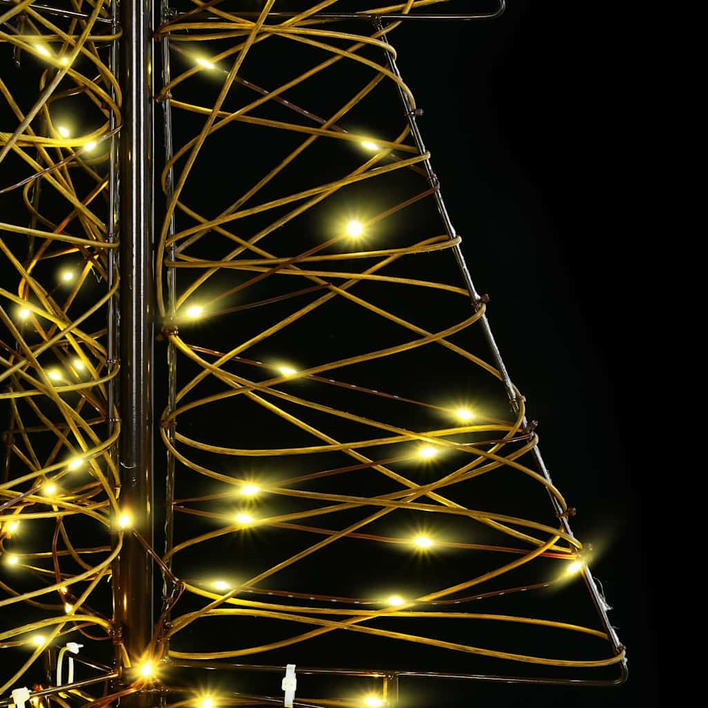 Christmas Tree with 160 LEDs Warm White 150 cm Rattan