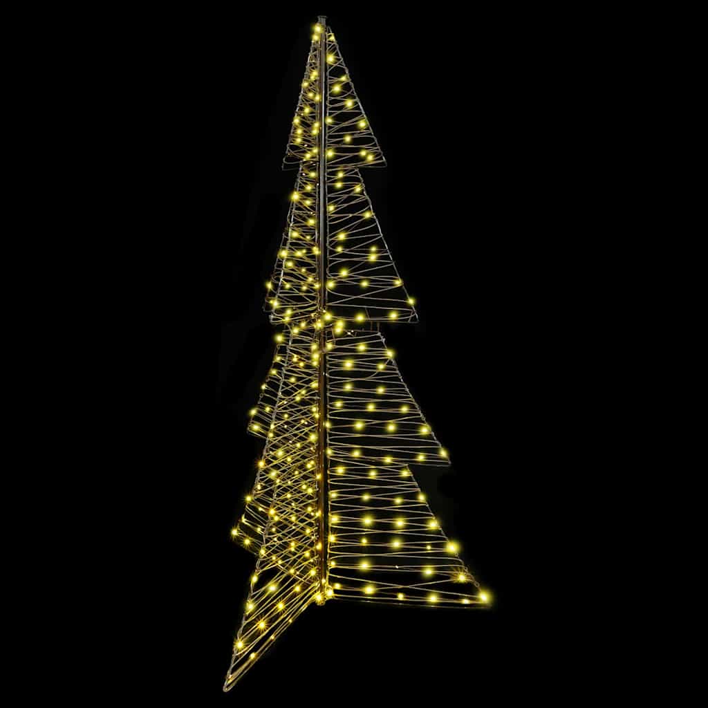 Christmas Tree with 240 LEDs Warm White 180 cm Rattan