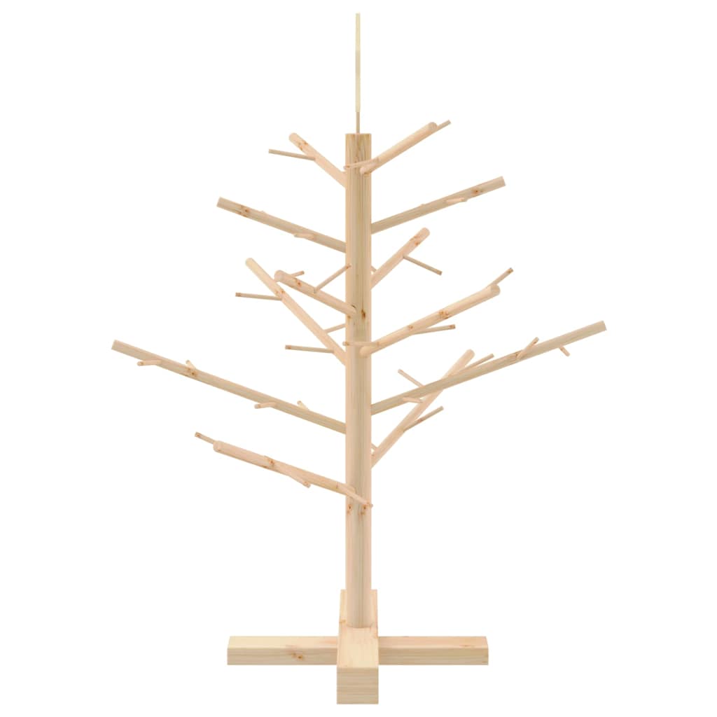 Wooden Christmas Tree with Stand Natural 75 cm Solid pine wood