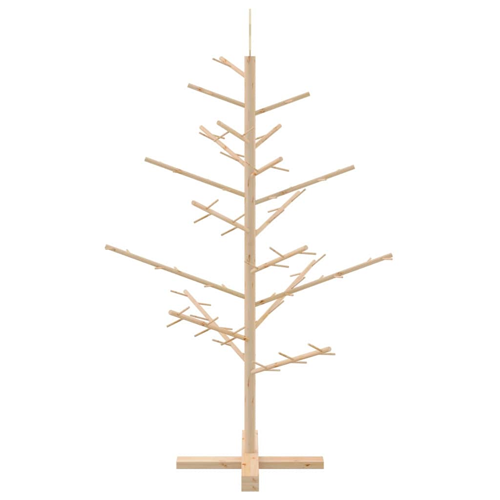 Wooden Christmas Tree with Stand Natural 125 cm Solid pine wood