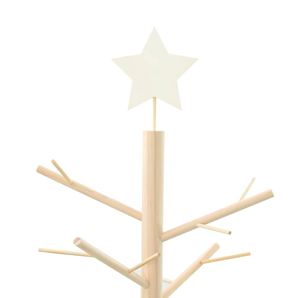 Wooden Christmas Tree with Stand Natural 180 cm Solid pine wood