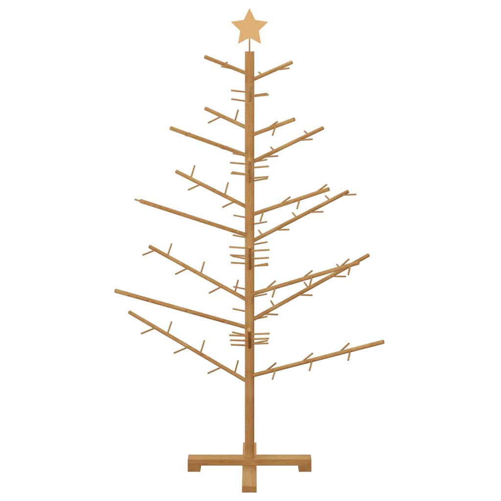 Wooden Christmas Tree with Stand Brown 150 cm Solid pine wood