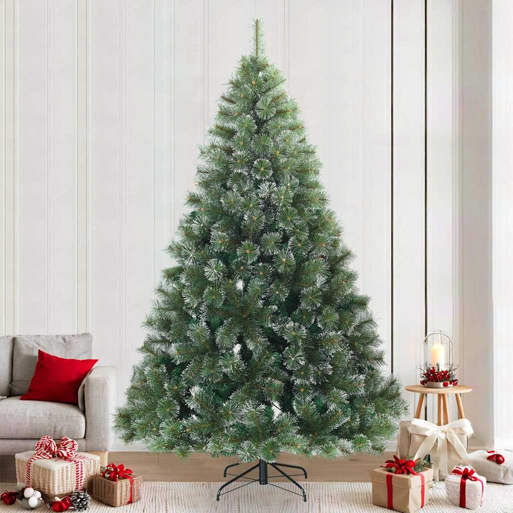 Artificial Hinged Christmas Tree Snow Flocked White 240 cm