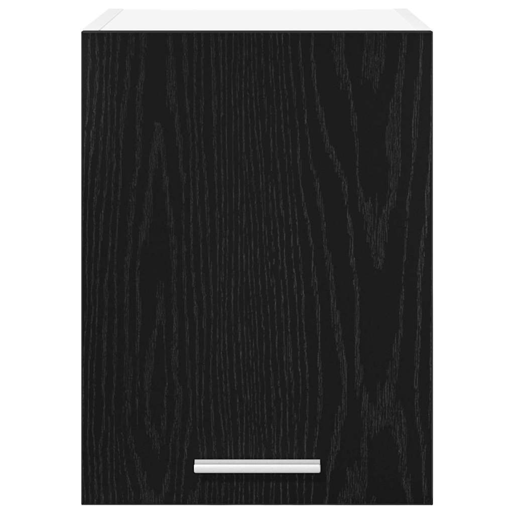 Hanging Cabinet Riga Black Oak and White 30 x 31 x 40 cm