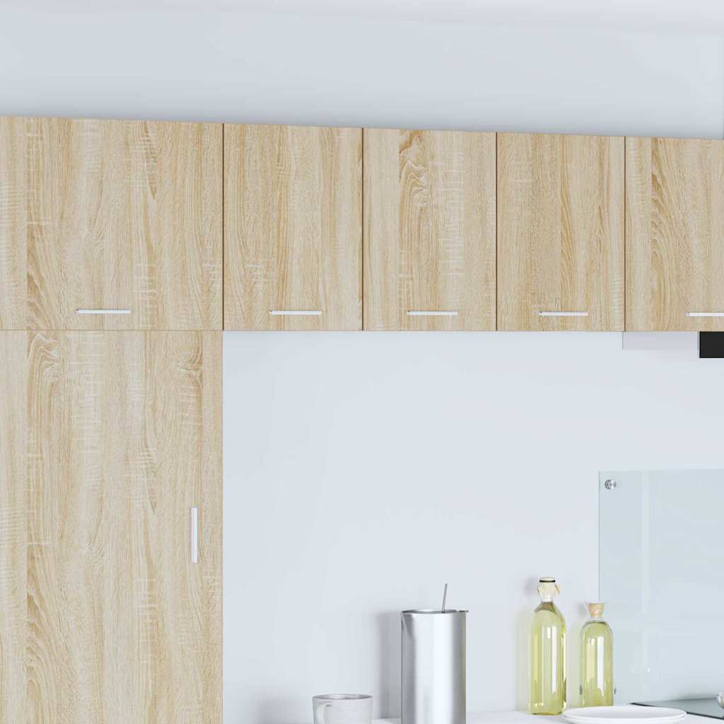 Hanging Cabinet Riga 2 pcs Sonoma Oak and White 30 x 31 x 40 cm