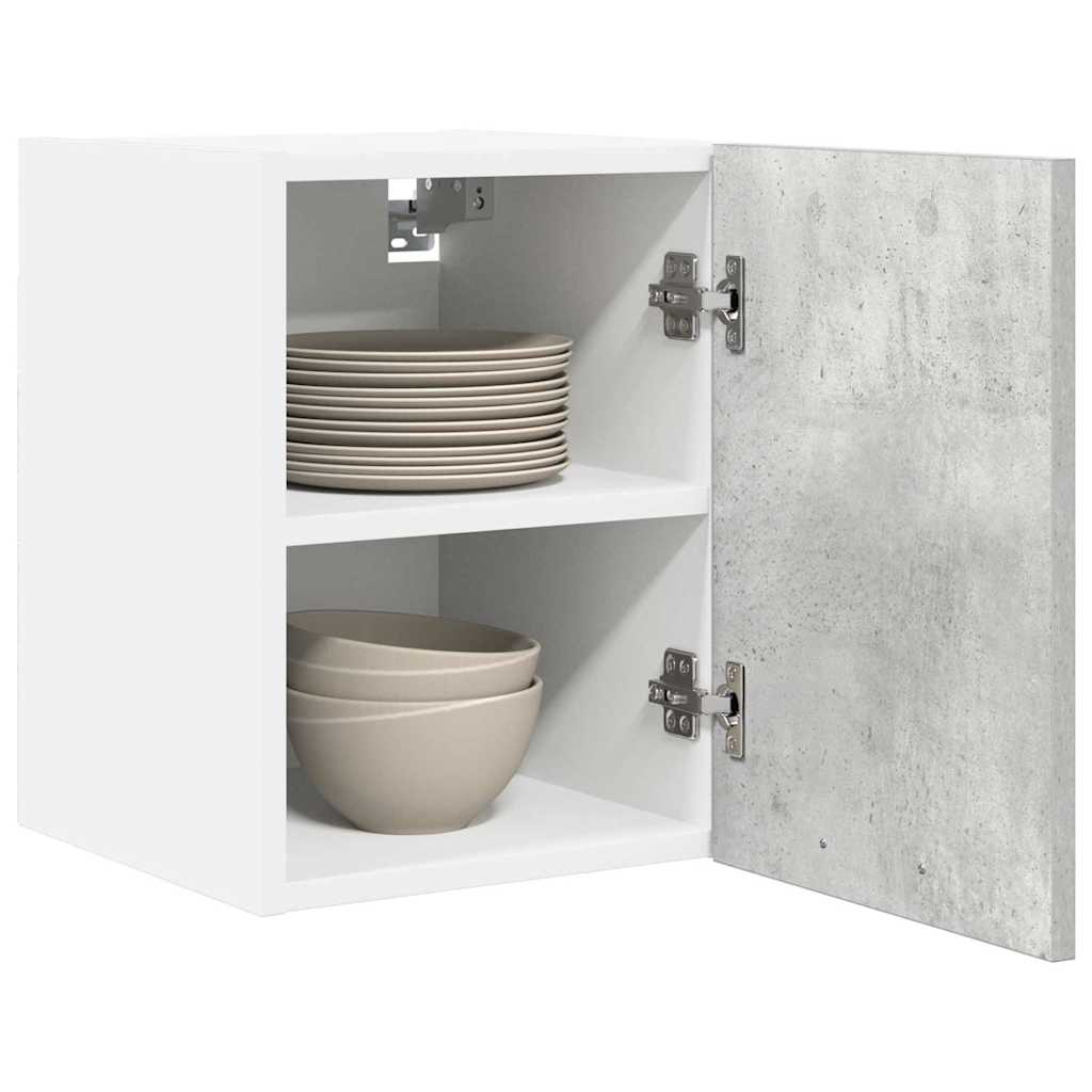 Hanging Cabinet Riga Concrete Grey and White 30 x 31 x 40 cm