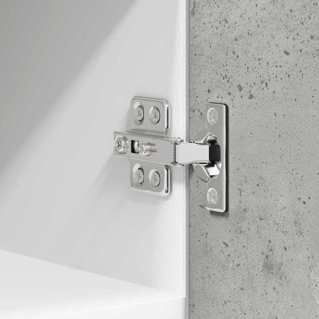 Hanging Cabinet with Shelf Riga 2 pcs Concrete Grey and White