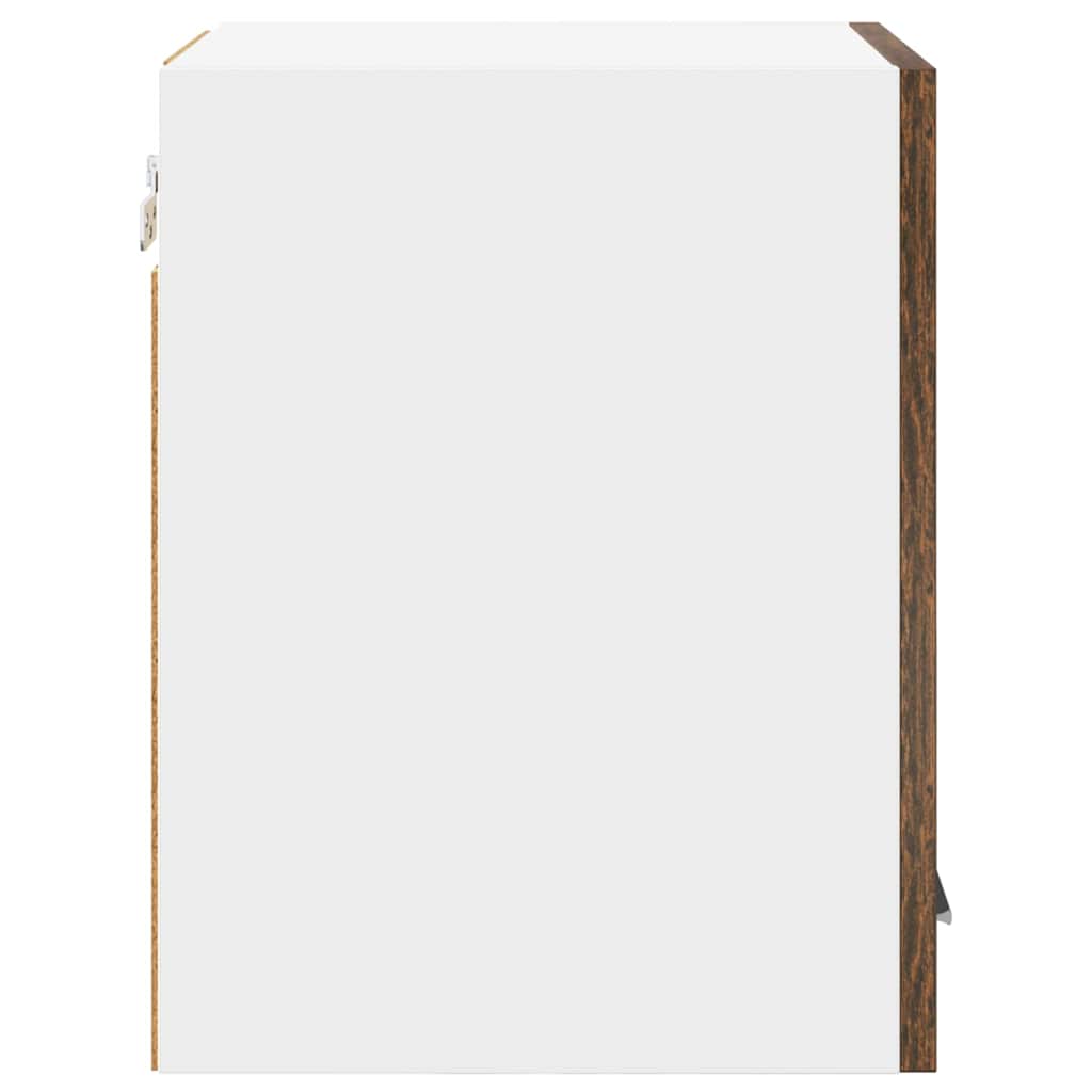 Hanging Cabinet Riga 2 pcs Smoked Oak and White 30 x 31 x 40 cm