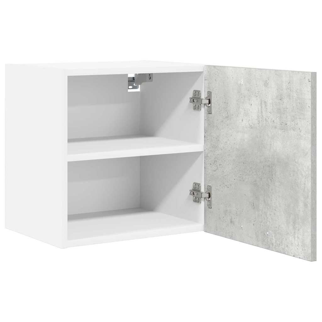 Hanging Cabinet with Shelf Riga 2 pcs Concrete Grey and White