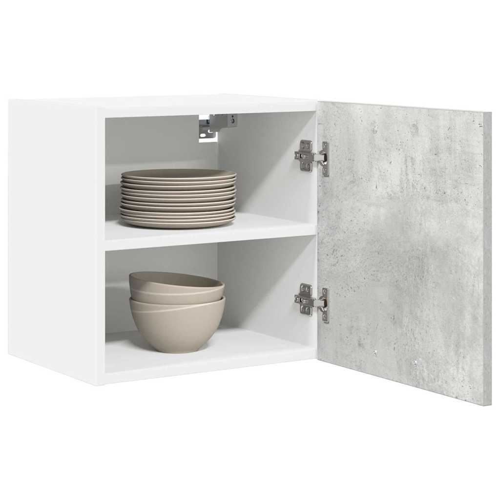 Hanging Cabinet with Shelf Riga 2 pcs Concrete Grey and White