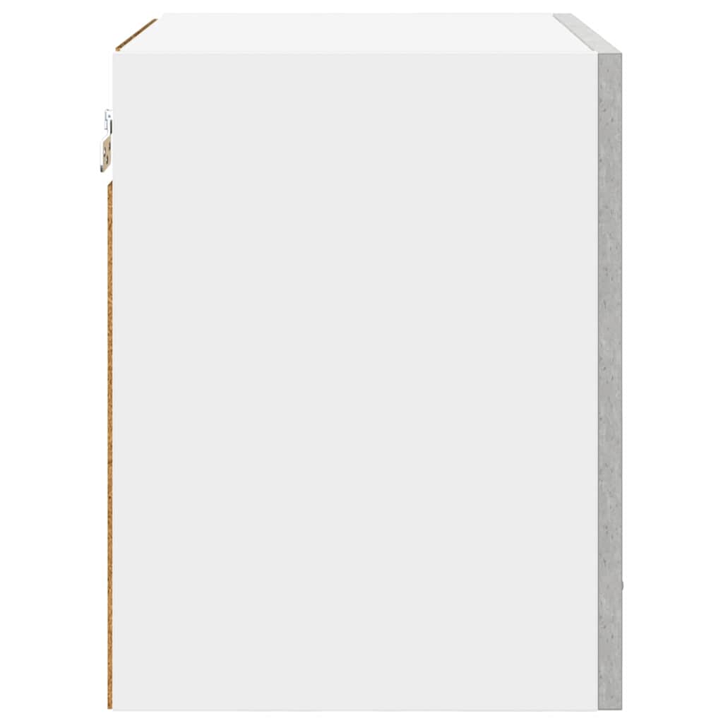 Hanging Cabinet with Shelf Riga 2 pcs Concrete Grey and White