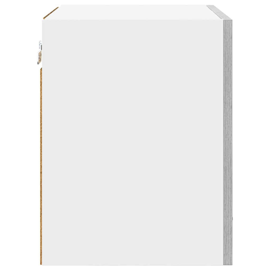 Hanging Cabinet with Shelf Riga 2 pcs Grey Sonoma and White