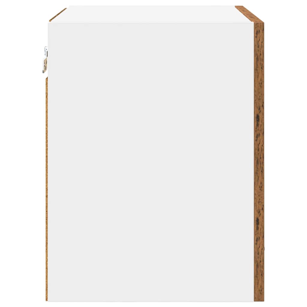 Hanging Cabinet Riga 2 pcs Old Wood and White 40 x 31 x 40 cm