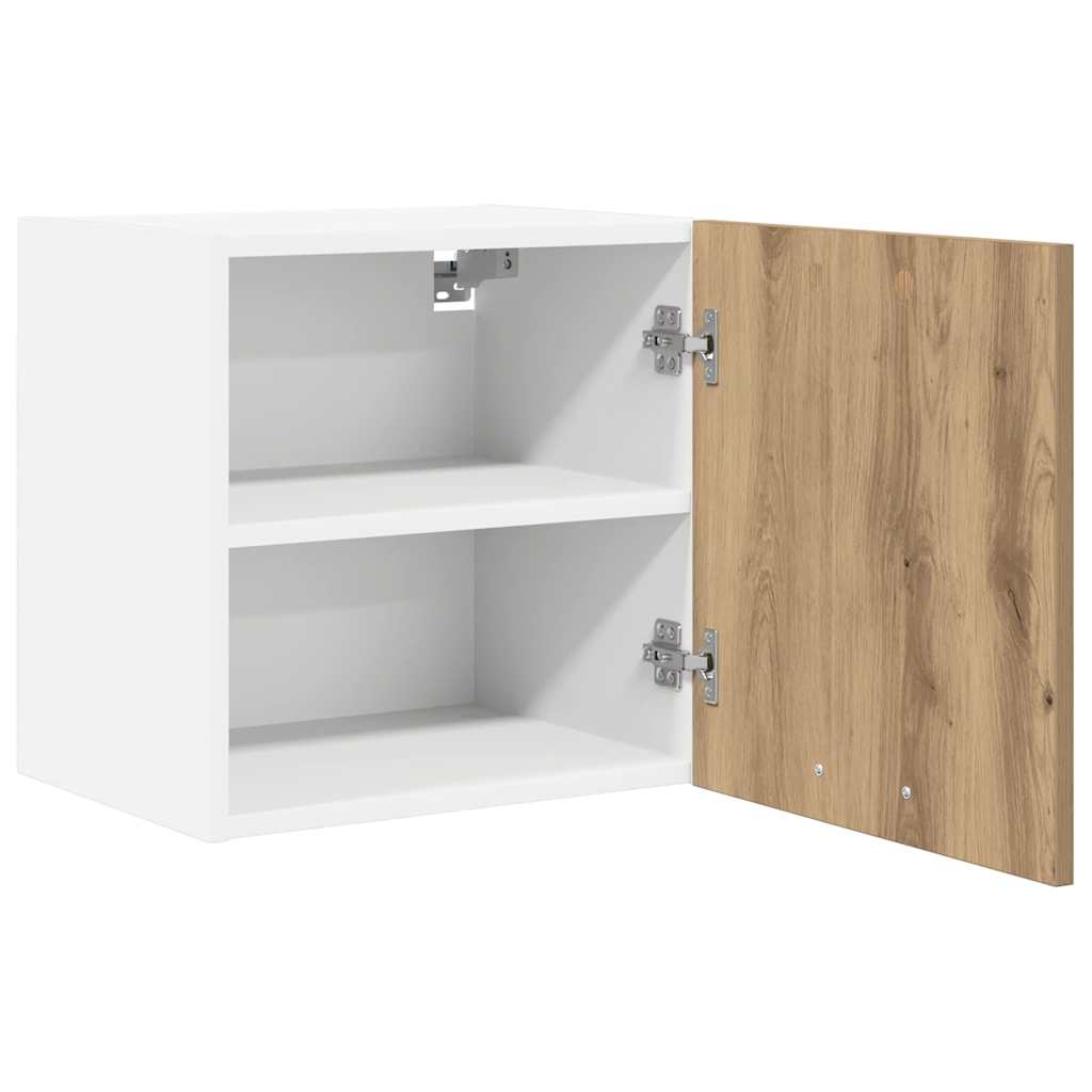 Hanging Cabinet Riga Artisan Oak and White 40 x 31 x 40 cm