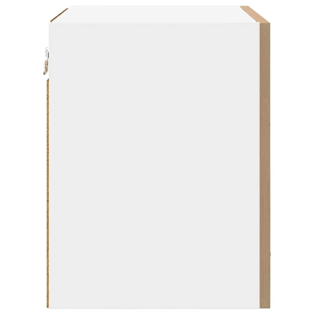 Hanging Cabinet with Shelf Riga 2 pcs Artisan Oak and White