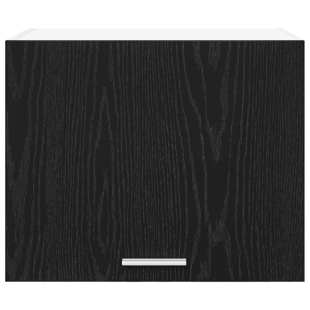 Hanging Cabinet Riga 2 pcs Black Oak and White 50 x 31 x 40 cm