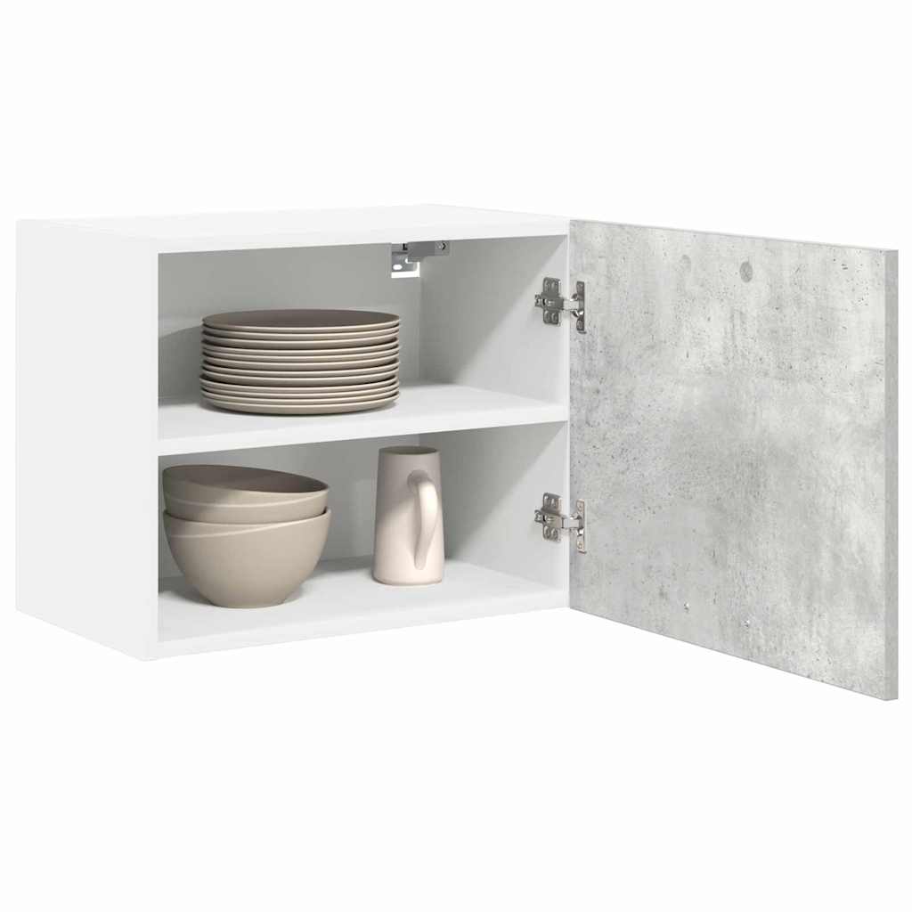 Hanging Cabinet with Shelf Riga 2 pcs Concrete Grey and White