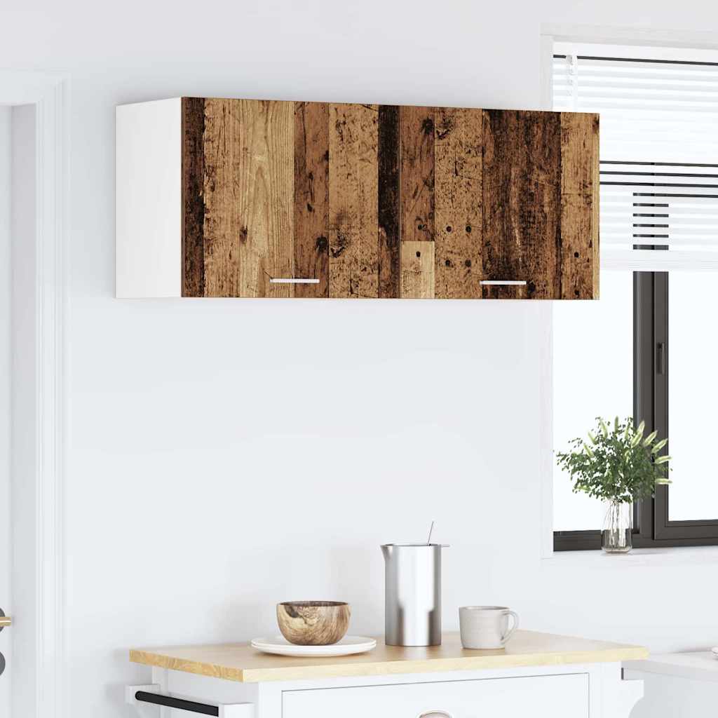 Hanging Cabinet Riga Old Wood and White 50 x 31 x 40 cm
