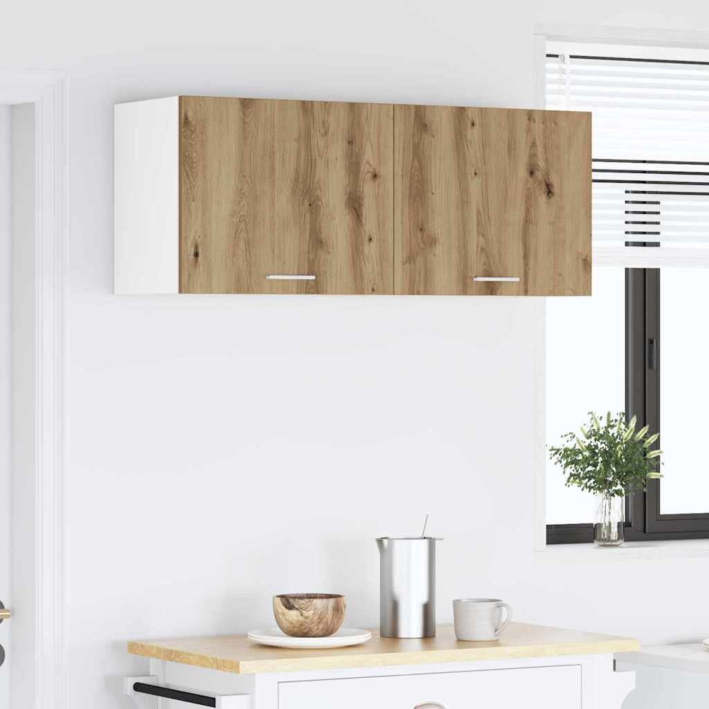 Hanging Cabinet Riga Artisan Oak and White 50 x 31 x 40 cm
