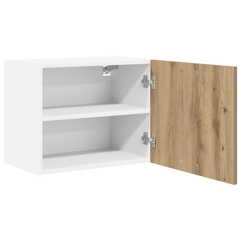 Hanging Cabinet with Shelf Riga 2 pcs Artisan Oak and White