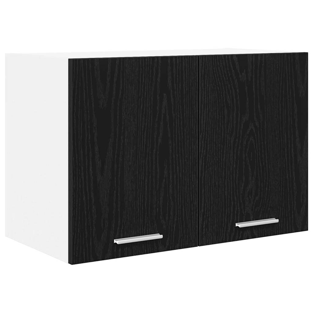 Hanging Cabinet Riga 2 pcs Black Oak and White 60 x 31 x 40 cm