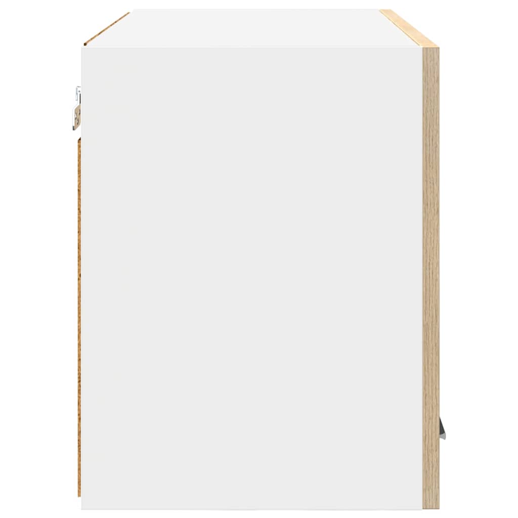 Hanging Cabinet Riga Sonoma Oak and White 60 x 31 x 40 cm