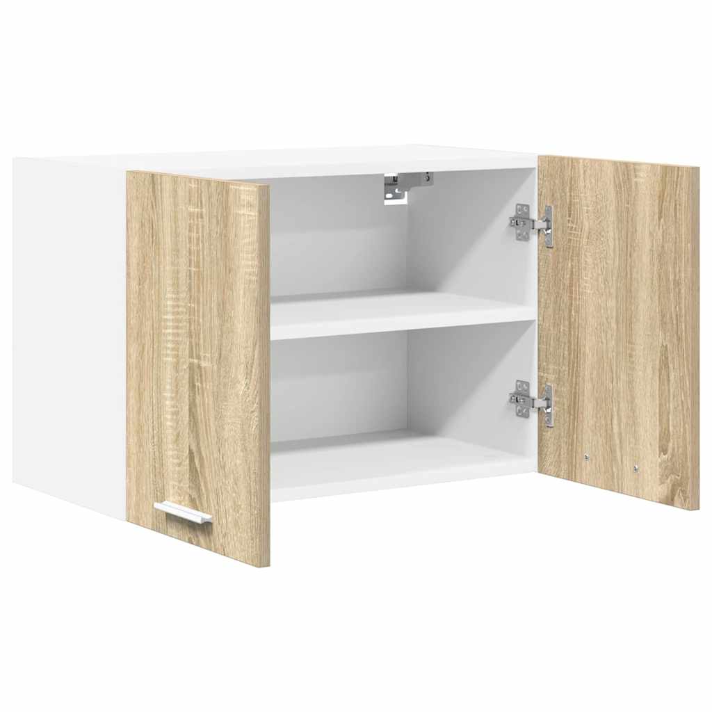 Hanging Cabinet Riga 2 pcs Sonoma Oak and White 60 x 31 x 40 cm