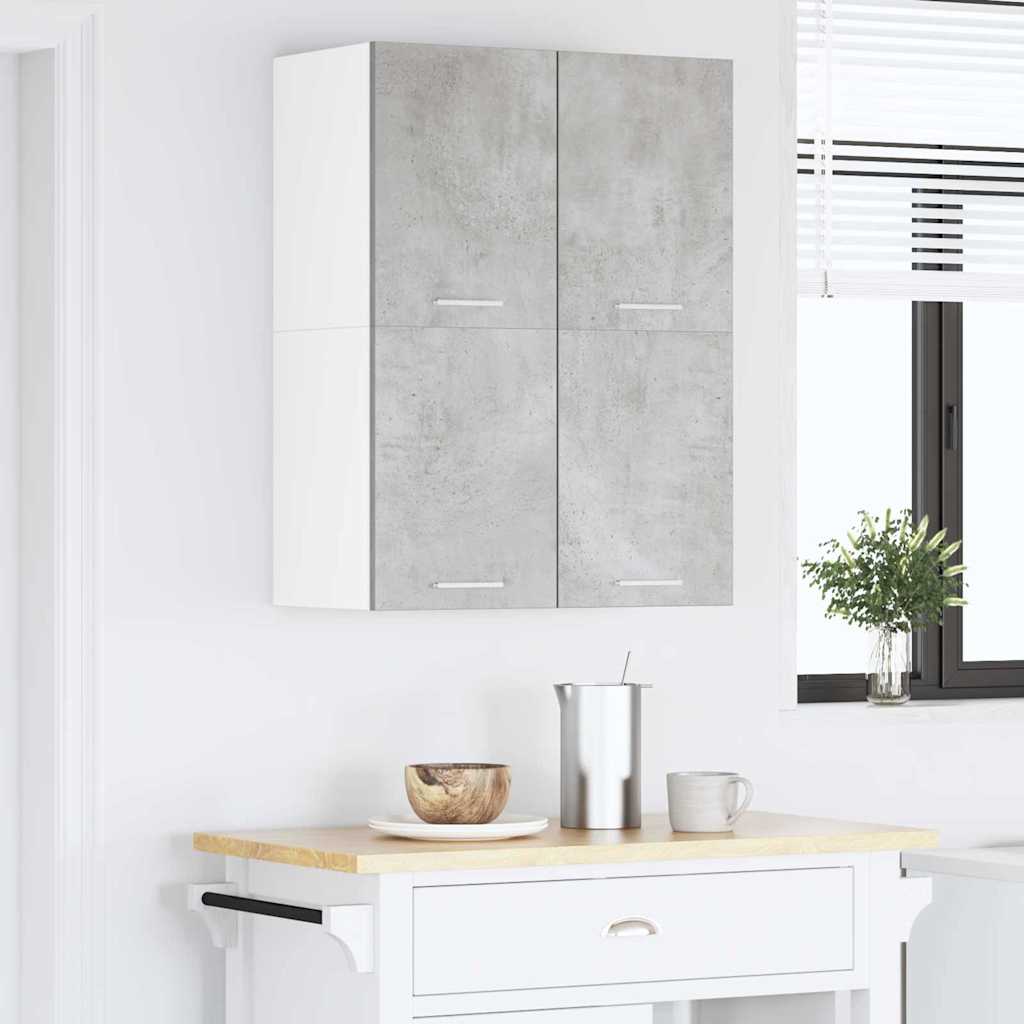 Hanging Cabinet Riga Concrete Grey and White 60 x 31 x 40 cm