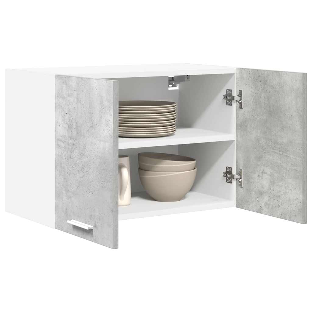 Hanging Cabinet with Shelf Riga 2 pcs Concrete Grey and White