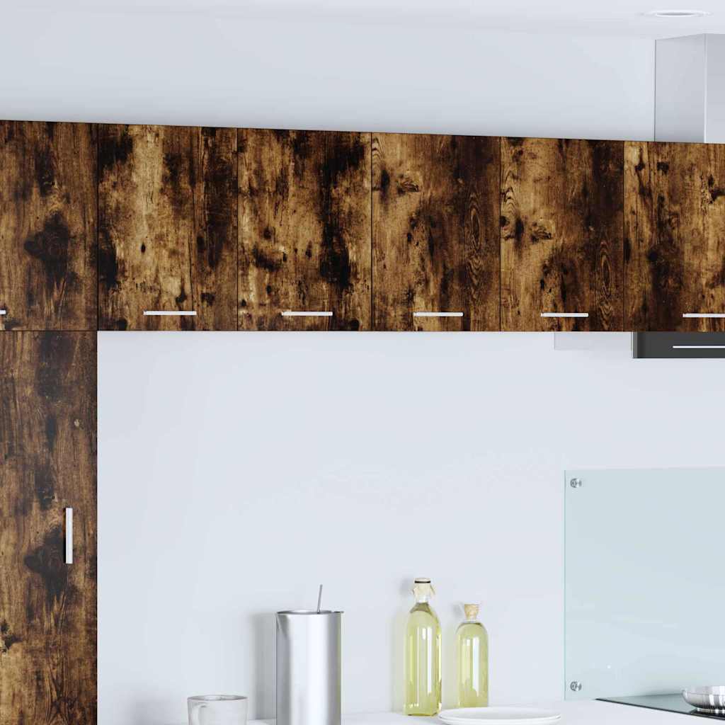 Hanging Cabinet Riga Smoked Oak and White 60 x 31 x 40 cm