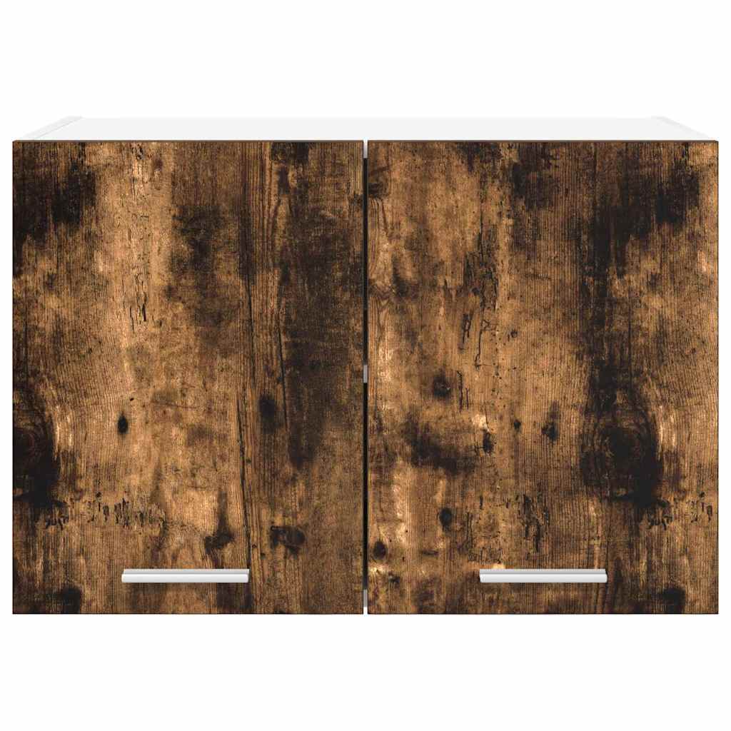 Hanging Cabinet Riga Smoked Oak and White 60 x 31 x 40 cm