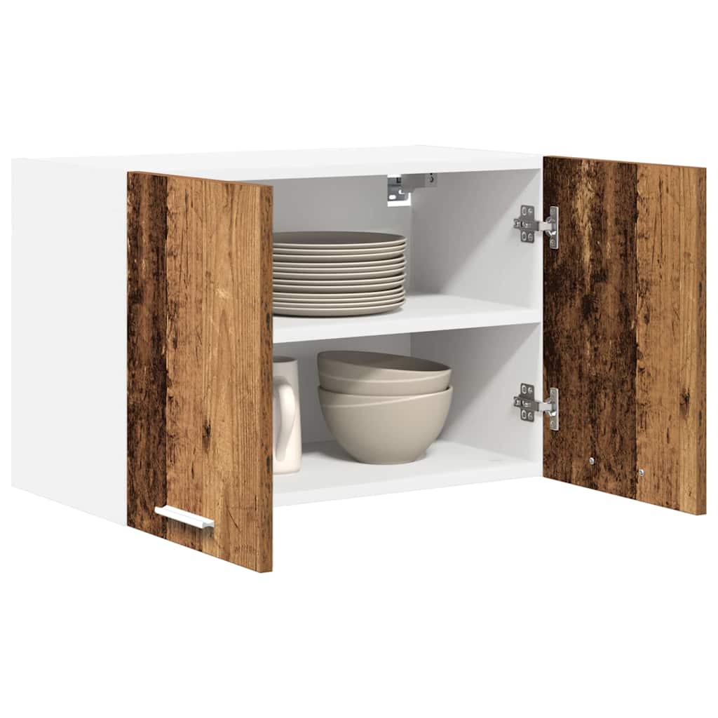 Hanging Cabinet Riga Old Wood and White 60 x 31 x 40 cm