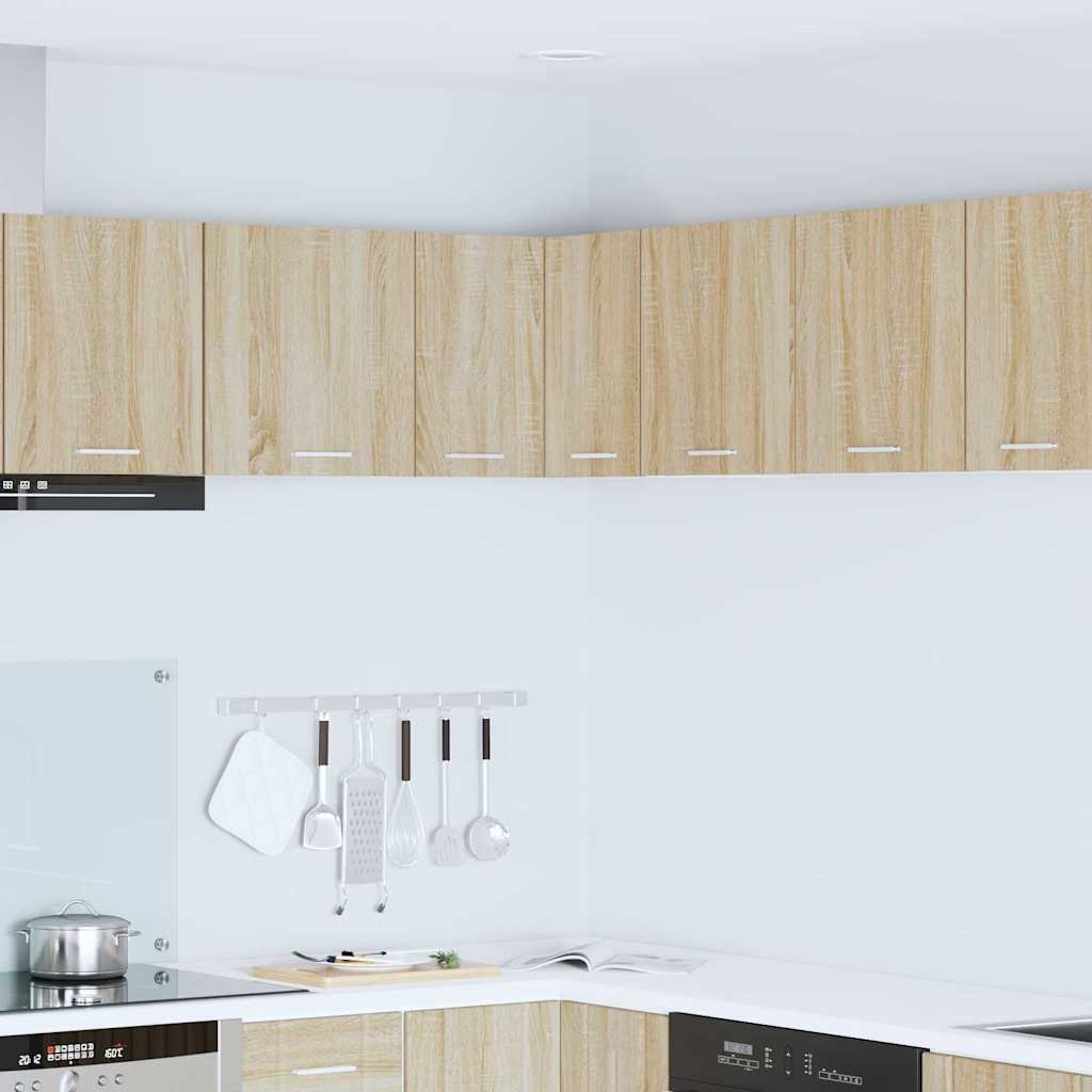 Hanging Cabinet Riga Sonoma Oak and White 57 x 57 x 40 cm