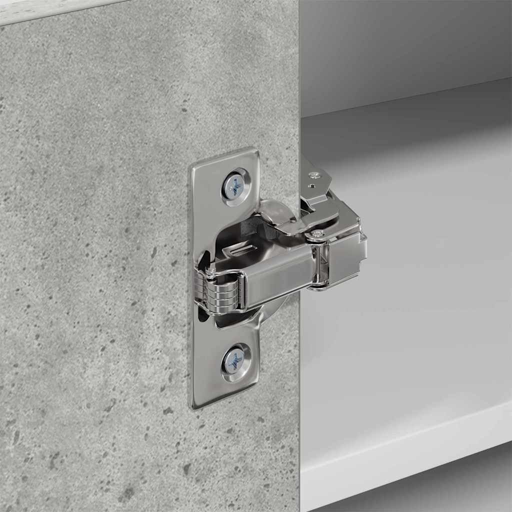 Hanging Cabinet Riga Concrete Grey and White 57 x 57 x 40 cm