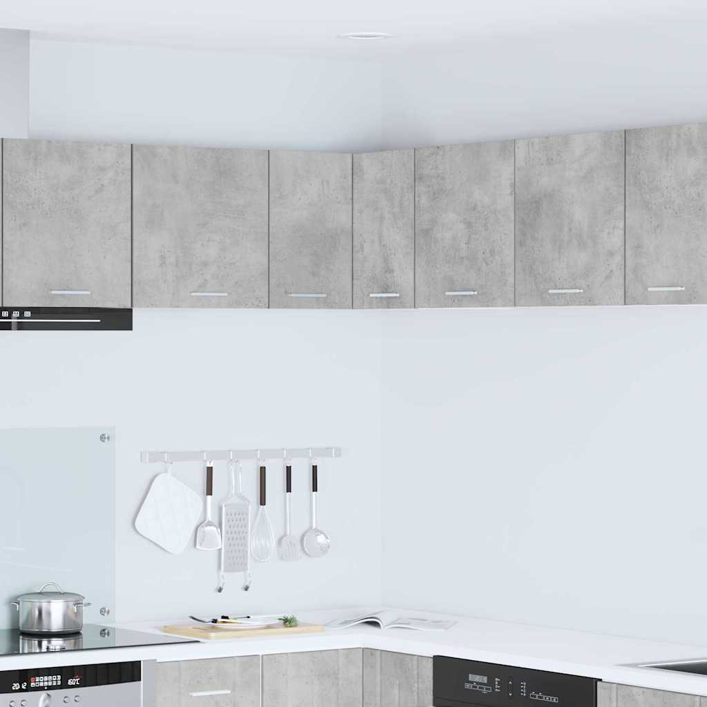 Hanging Cabinet Riga Concrete Grey and White 57 x 57 x 40 cm