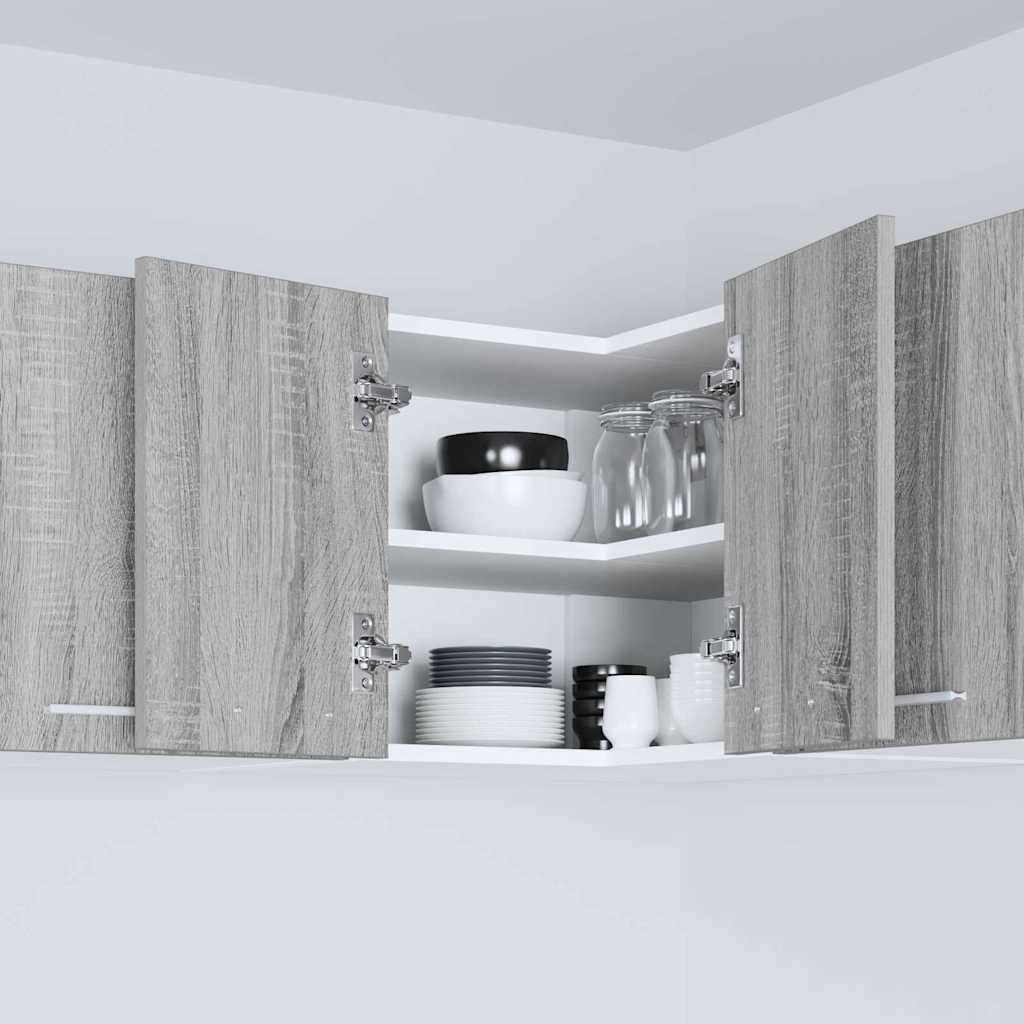 Hanging Cabinet Riga Grey Sonoma and White 57 x 57 x 40 cm