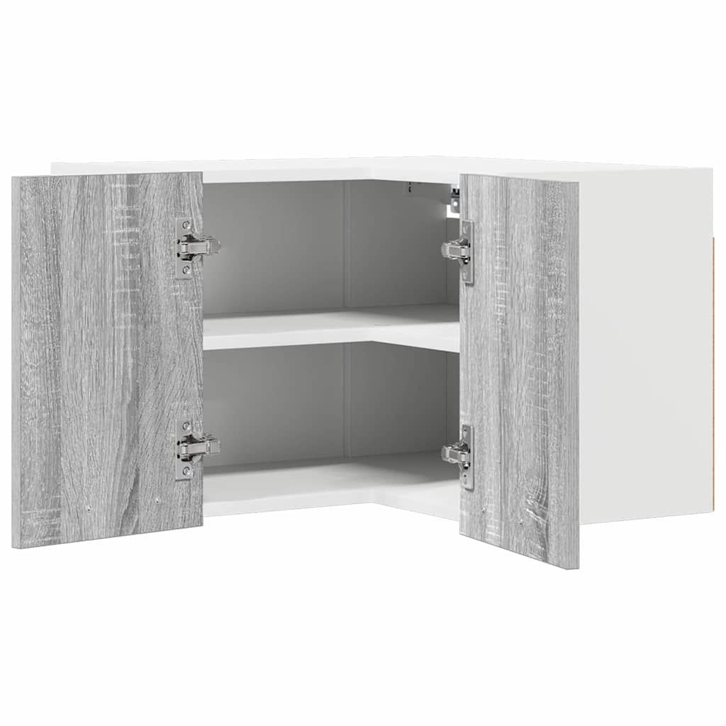 Hanging Cabinet Riga Grey Sonoma and White 57 x 57 x 40 cm