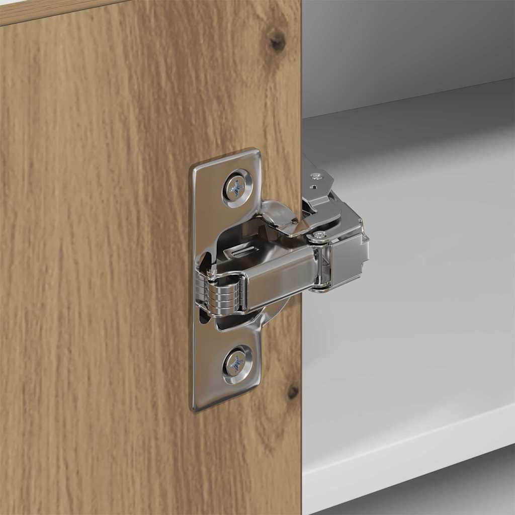 Hanging Cabinet Riga Artisan Oak and White 57 x 57 x 40 cm