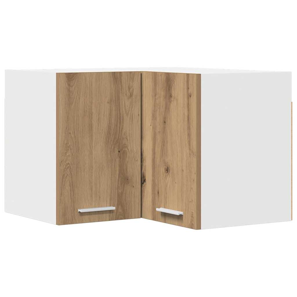 Hanging Cabinet Riga Artisan Oak and White 57 x 57 x 40 cm