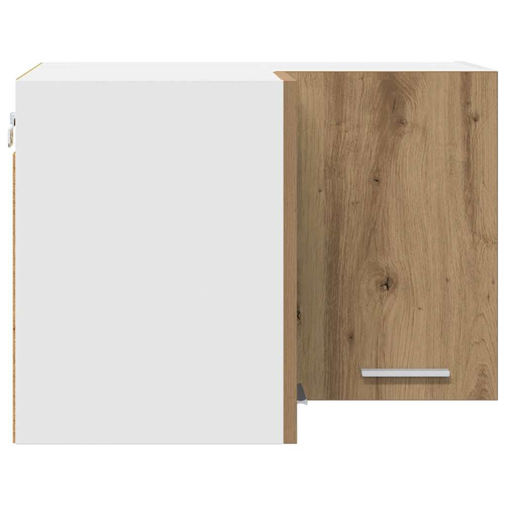 Hanging Cabinet Riga Artisan Oak and White 57 x 57 x 40 cm