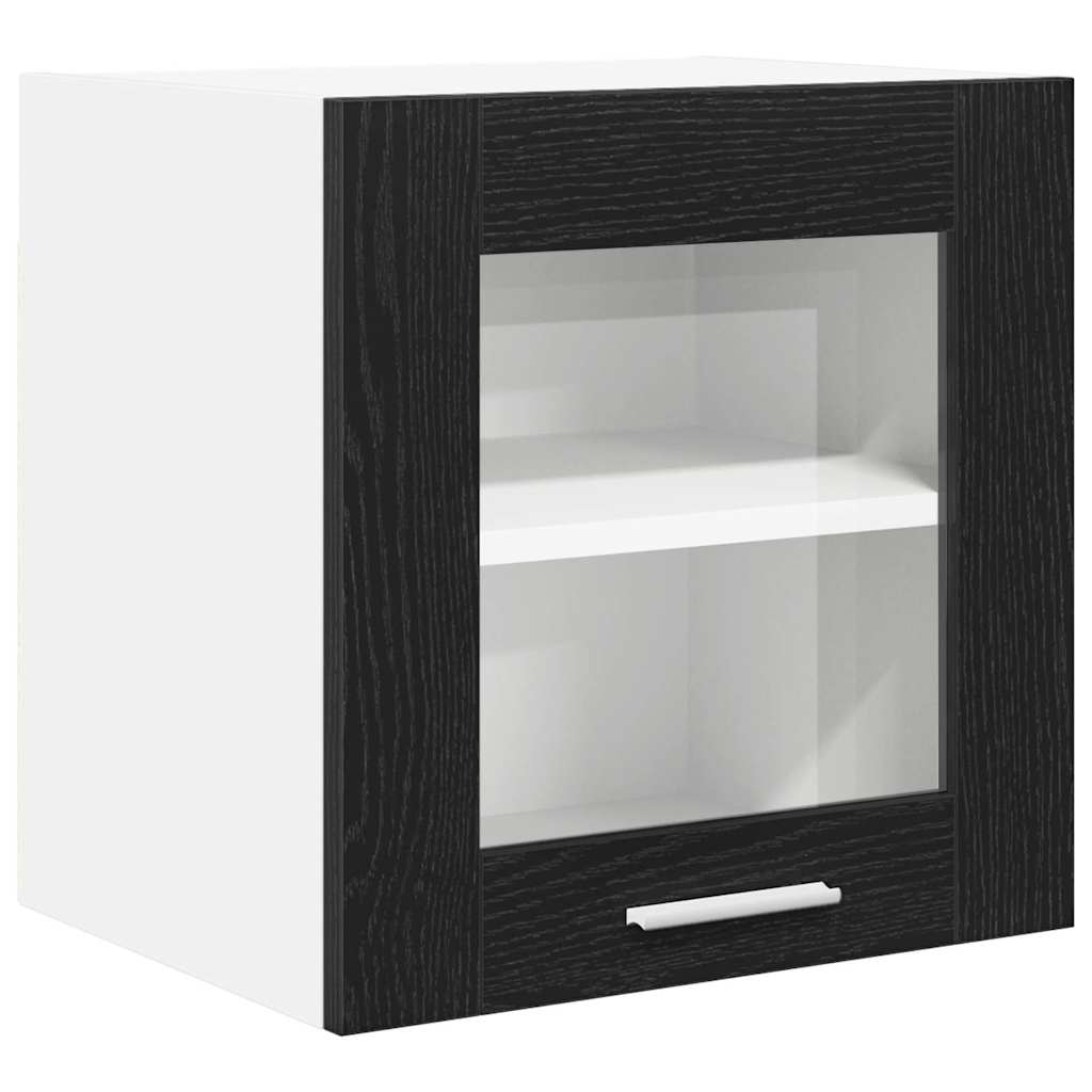 Hanging Cabinet with Shelf Riga 2 pcs Black Oak 40 x 31 x 40 cm