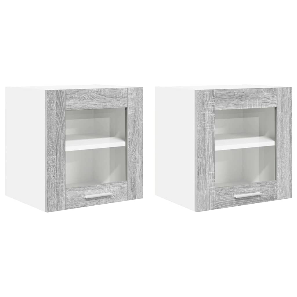 Hanging Cabinet Riga 2 pcs Grey Sonoma 40 x 31 x 40 cm