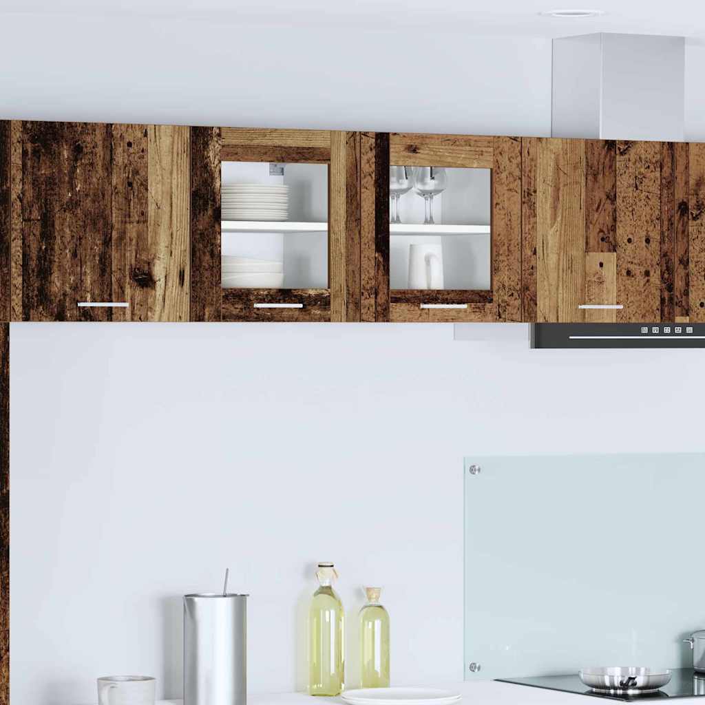 Hanging Cabinet with Shelf Riga 2 pcs Old Wood 40 x 31 x 40 cm