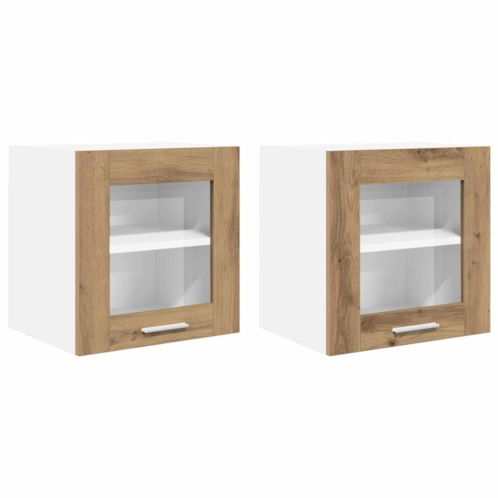 Hanging Cabinet Riga 2 pcs Artisan Oak 40 x 31 x 40 cm