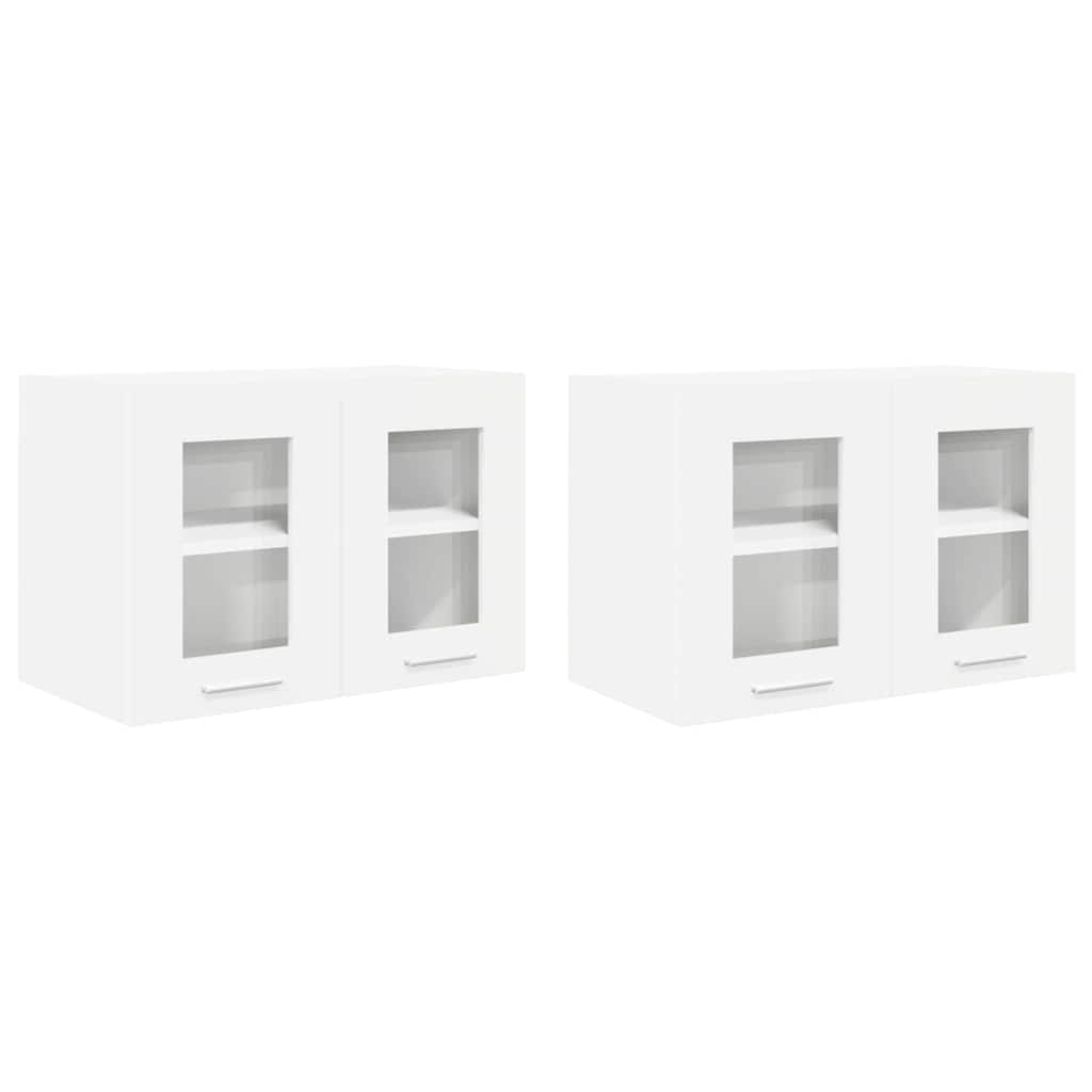 Hanging Cabinet with Shelf Riga 2 pcs White 60 x 31 x 40 cm