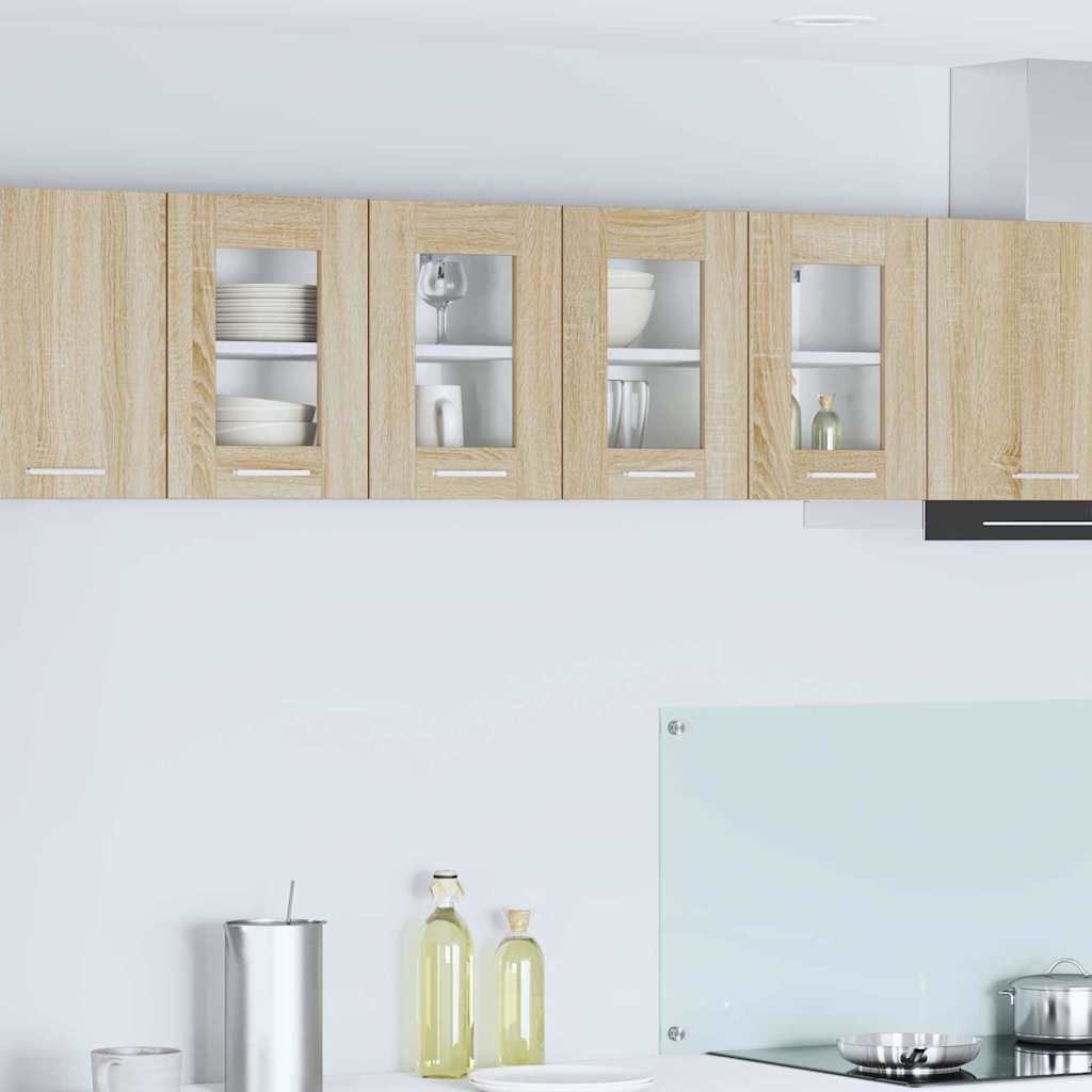 Hanging Cabinet with Door Riga 2 pcs Sonoma Oak 60 x 31 x 40 cm